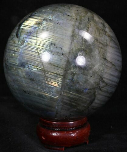 Flashy Labradorite Sphere - Great Color Play #32069